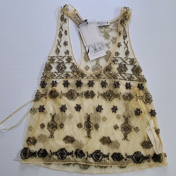 ZARA EMBROIDERED TOP - LIMITED EDITION YELLOW SIZE XS| 4786/243 - Picture 9 of 9